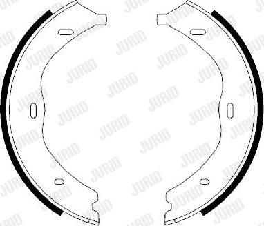 Jurid 362455J - Комплект спирачна челюст, ръчна спирачка vvparts.bg