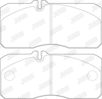 Jurid 2905509560 - Комплект спирачно феродо, дискови спирачки vvparts.bg