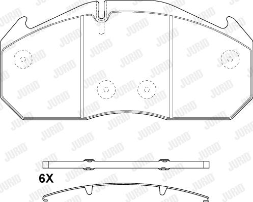 Jurid 2905305390 - Комплект спирачно феродо, дискови спирачки vvparts.bg