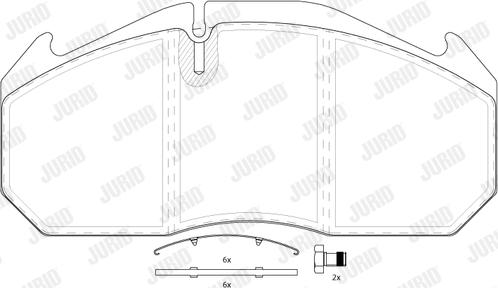 Jurid 2903005390 - Комплект спирачно феродо, дискови спирачки vvparts.bg