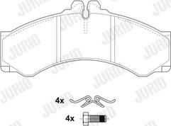 Jurid 2907609560 - Комплект спирачно феродо, дискови спирачки vvparts.bg