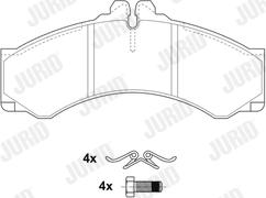 Jurid 2907604530 - Комплект спирачно феродо, дискови спирачки vvparts.bg