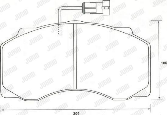 Jurid 2907709561 - Комплект спирачно феродо, дискови спирачки vvparts.bg