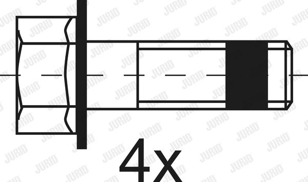 Jurid 2919009560 - Комплект спирачно феродо, дискови спирачки vvparts.bg