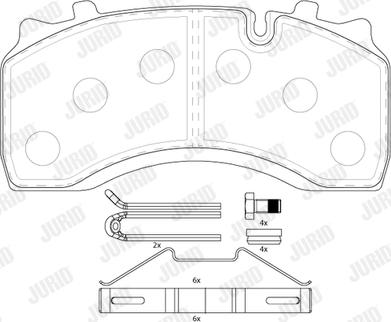 Jurid 2914209569 - Комплект спирачно феродо, дискови спирачки vvparts.bg