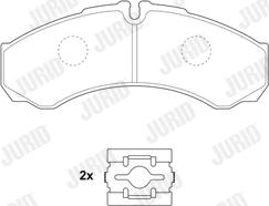 Jurid 2912104530 - Комплект спирачно феродо, дискови спирачки vvparts.bg