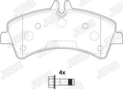 Jurid 2921709560 - Комплект спирачно феродо, дискови спирачки vvparts.bg