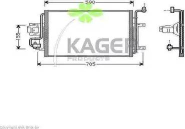 Kager 94-5006 - Кондензатор, климатизация vvparts.bg