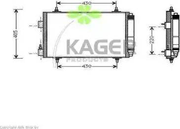 Kager 945070 - Кондензатор, климатизация vvparts.bg