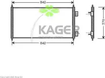 Kager 945115 - Кондензатор, климатизация vvparts.bg