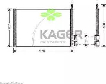 Kager 945117 - Кондензатор, климатизация vvparts.bg