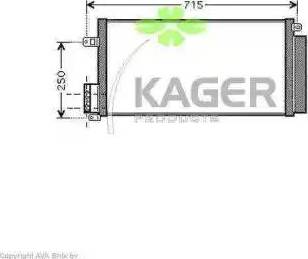 Kager 946006 - Кондензатор, климатизация vvparts.bg