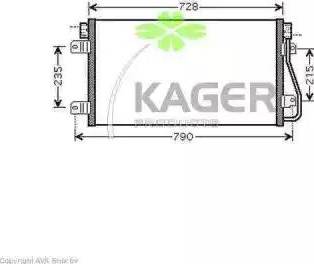 Kager 946101 - Кондензатор, климатизация vvparts.bg