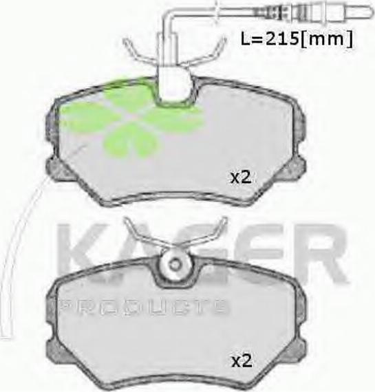 Kager 35-0027 - Комплект спирачно феродо, дискови спирачки vvparts.bg