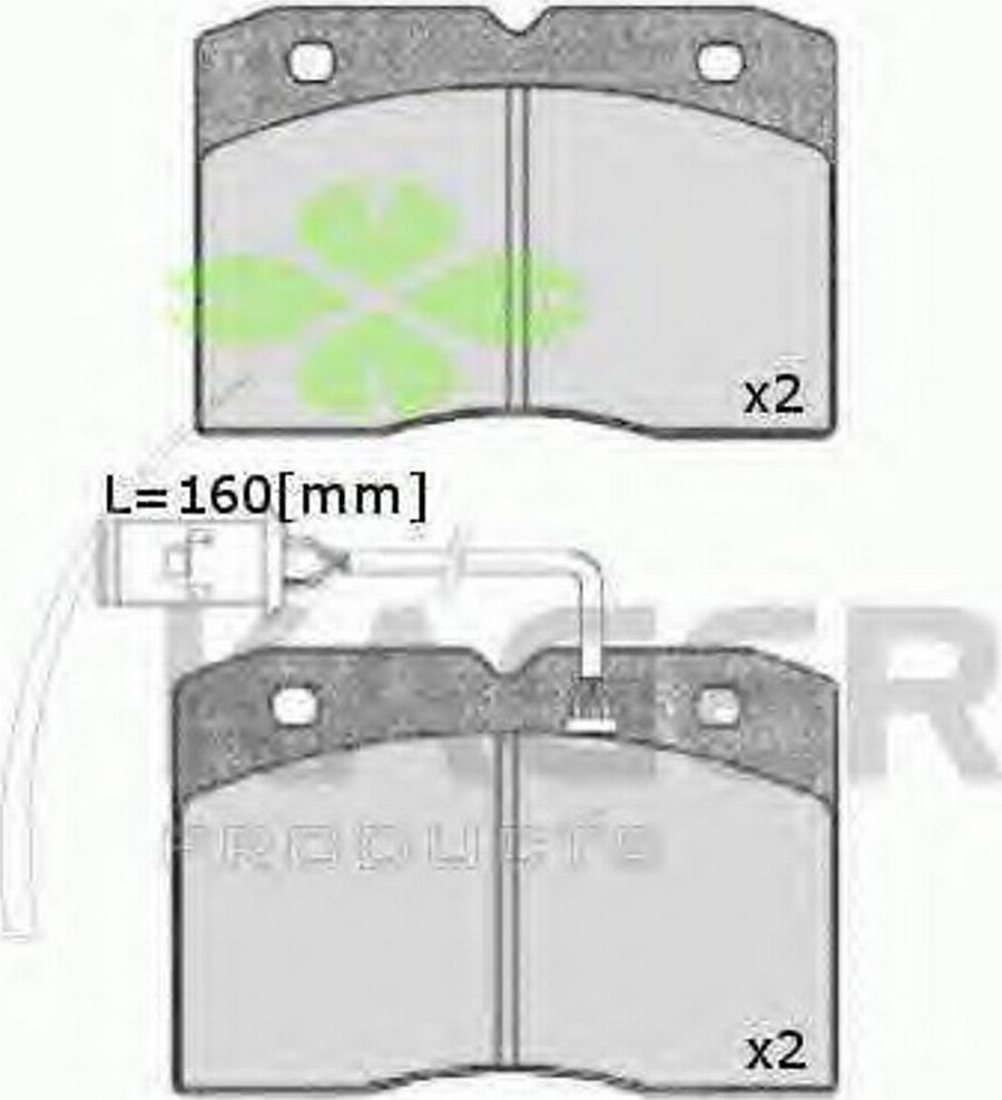 Kager 35-0159 - Комплект спирачно феродо, дискови спирачки vvparts.bg