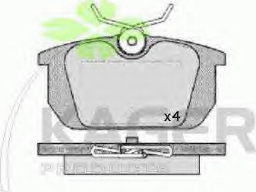 Kager 35-0157 - Комплект спирачно феродо, дискови спирачки vvparts.bg