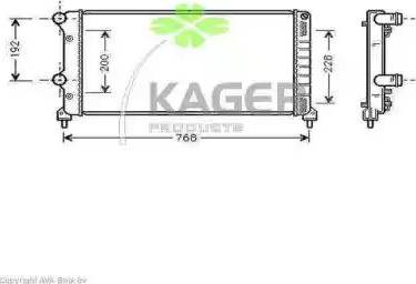 Kager 31-0440 - Радиатор, охлаждане на двигателя vvparts.bg