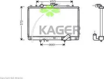 Kager 31-0696 - Радиатор, охлаждане на двигателя vvparts.bg