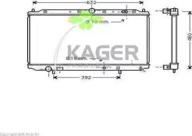 Kager 31-0674 - Радиатор, охлаждане на двигателя vvparts.bg