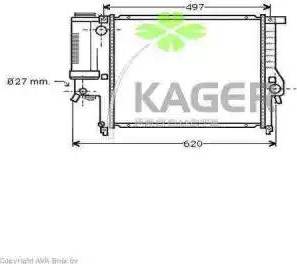 Kager 31-0132 - Радиатор, охлаждане на двигателя vvparts.bg