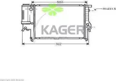 Kager 31-0122 - Радиатор, охлаждане на двигателя vvparts.bg