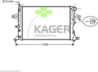 Kager 31-0798 - Радиатор, охлаждане на двигателя vvparts.bg