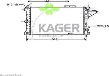 Kager 31-0755 - Радиатор, охлаждане на двигателя vvparts.bg