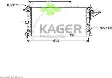 Kager 31-0756 - Радиатор, охлаждане на двигателя vvparts.bg