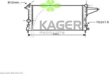 Kager 31-0760 - Радиатор, охлаждане на двигателя vvparts.bg