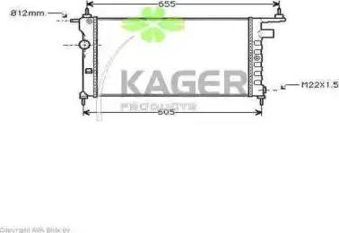 Kager 31-0768 - Радиатор, охлаждане на двигателя vvparts.bg