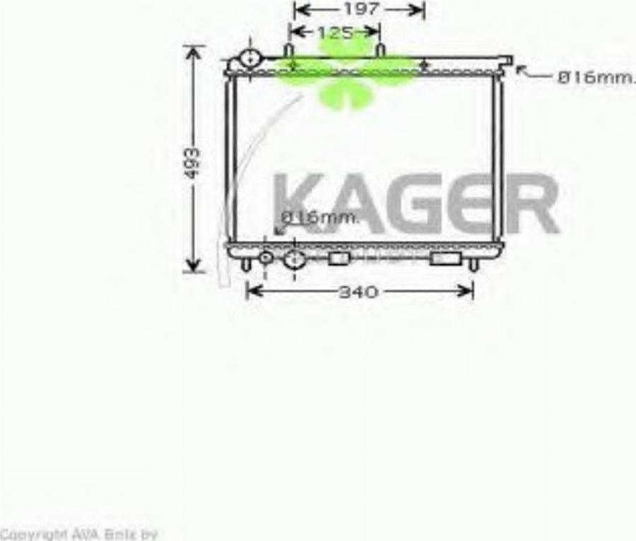 Kager 31-1848 - Радиатор, охлаждане на двигателя vvparts.bg