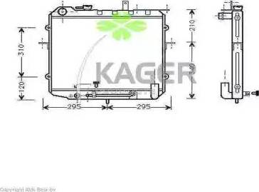 Kager 313656 - Радиатор, охлаждане на двигателя vvparts.bg