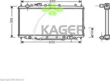 Kager 313160 - Радиатор, охлаждане на двигателя vvparts.bg