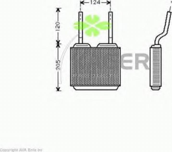 Kager 32-0079 - Топлообменник, отопление на вътрешното пространство vvparts.bg