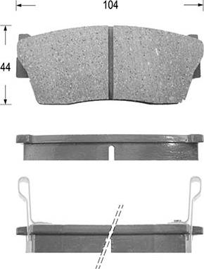 Kaishin D9010 - Комплект спирачно феродо, дискови спирачки vvparts.bg