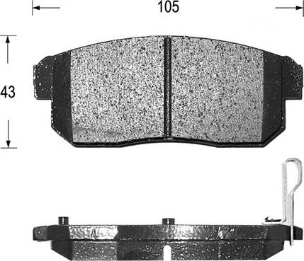 Kaishin D9037 - Комплект спирачно феродо, дискови спирачки vvparts.bg