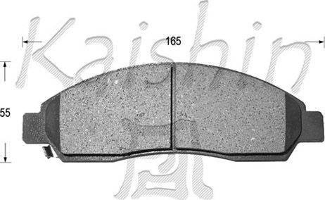 Kaishin D4055 - Комплект спирачно феродо, дискови спирачки vvparts.bg