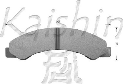 Kaishin D4052 - Комплект спирачно феродо, дискови спирачки vvparts.bg