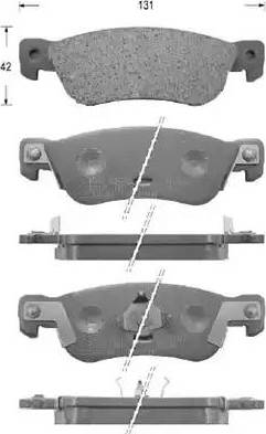 Kaishin D4021 - Комплект спирачно феродо, дискови спирачки vvparts.bg