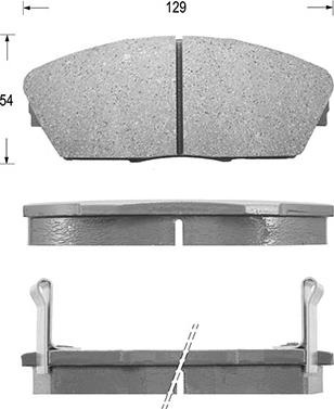 Kaishin D5050M - Комплект спирачно феродо, дискови спирачки vvparts.bg