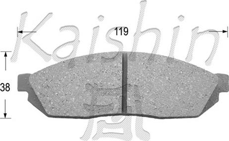Kaishin D5009 - Комплект спирачно феродо, дискови спирачки vvparts.bg