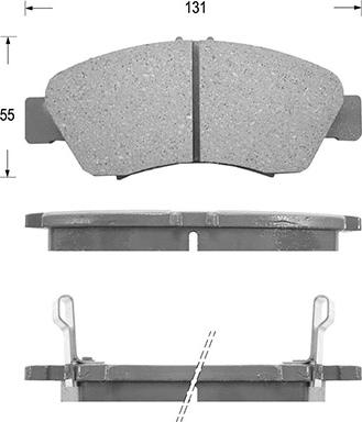 Kawe 80991 - Комплект спирачно феродо, дискови спирачки vvparts.bg