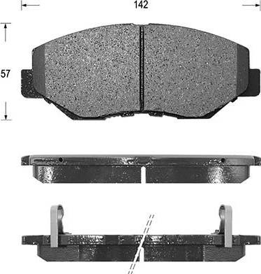 Sangsin Brake GP1237 - Комплект спирачно феродо, дискови спирачки vvparts.bg