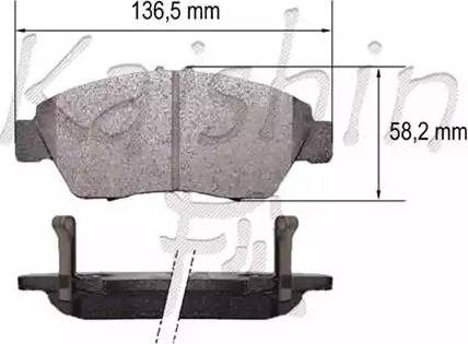 Kaishin D5174 - Комплект спирачно феродо, дискови спирачки vvparts.bg