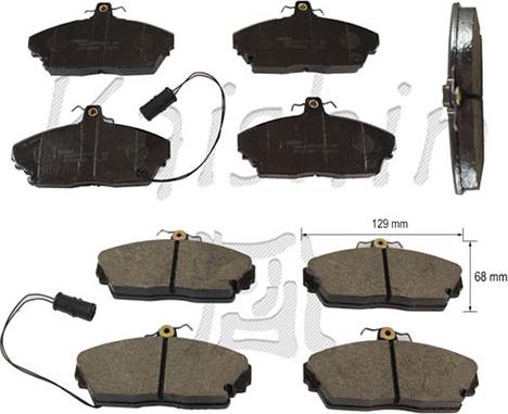 Kaishin D5271 - Комплект спирачно феродо, дискови спирачки vvparts.bg