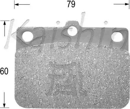 Kaishin D6000 - Комплект спирачно феродо, дискови спирачки vvparts.bg