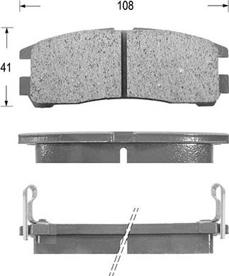 Kaishin D6024 - Комплект спирачно феродо, дискови спирачки vvparts.bg