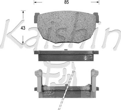 Kaishin D1099M - Комплект спирачно феродо, дискови спирачки vvparts.bg