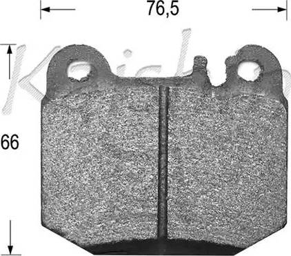 Kaishin D10080 - Комплект спирачно феродо, дискови спирачки vvparts.bg