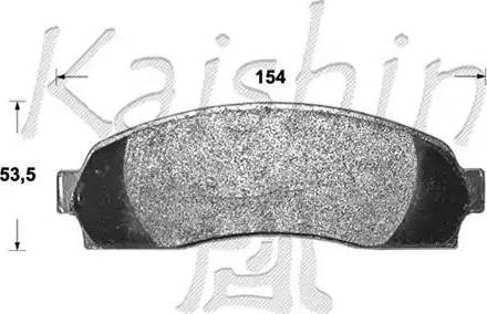 Kaishin D10077 - Комплект спирачно феродо, дискови спирачки vvparts.bg